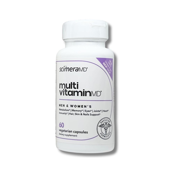 ScimeraMD® MultivitaminMD Full-Spectrum Multivitamin Supplement with Minerals, Antioxidants & Superfoods for Metabolism, Joint, Hair, Skin & Nail Support, 60 Capsules