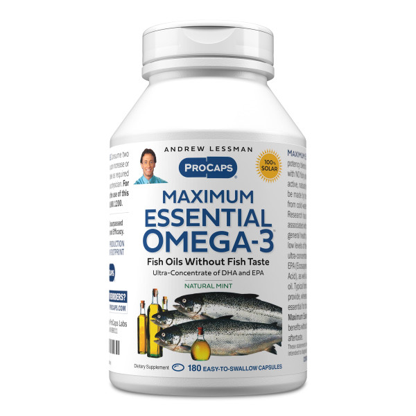 ANDREW LESSMAN ProCaps Maximum Essential Omega-3 Mint, 180 Softgels