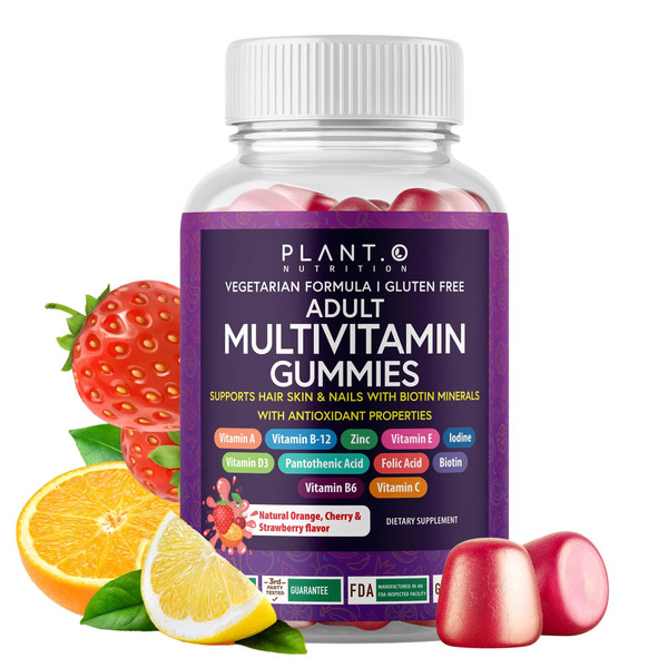 PLANT.O NUTRITION Complete Multivitamin Gummies for Adults - 90 Count