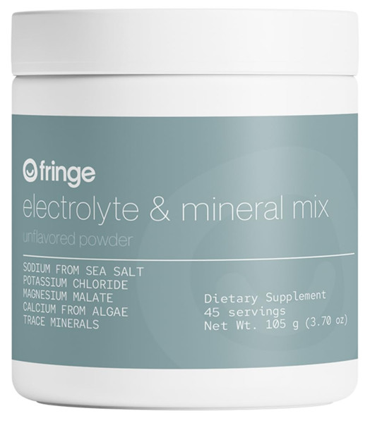Fringe Electrolytes Powder, Ocean Sea Salt, Unflavored, 45 Servings