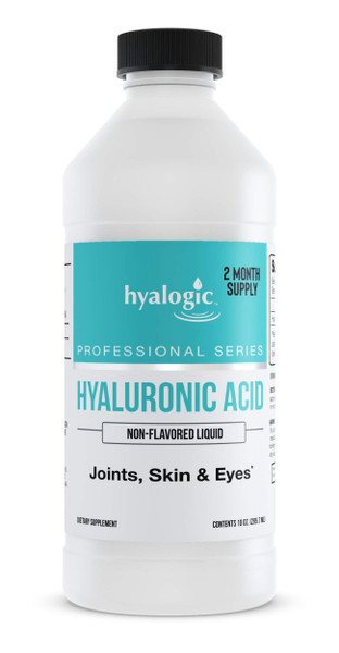 Hyalogic Hyaluronic Acid Liquid Supplement - 50mg High Molecular Weight Hyaluronic Acid for Joints, Advanced Joint Support, Vegan Oral Hydration Formula, 10 oz
