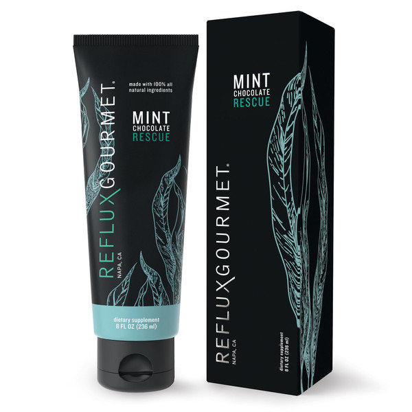 REFLUX GOURMET Mint Chocolate Rescue – Alginate Complex – Digestive Support Formula, Made with Natural Ingredients – 8 Fl. Oz