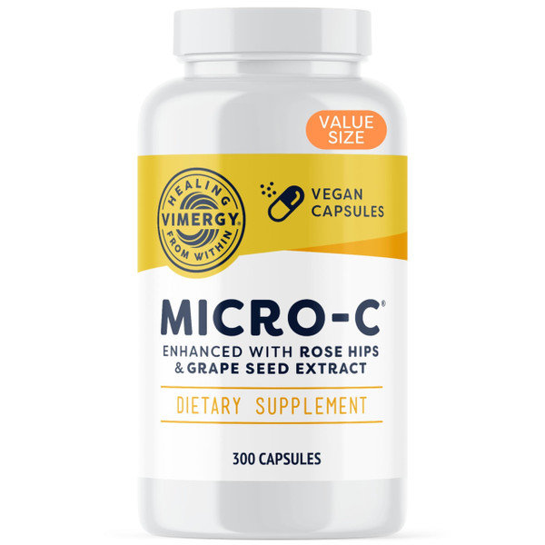 Vimergy Micro-C® Vitamin C Capsules 500mg, Vegan, 300 Servings, Value Size