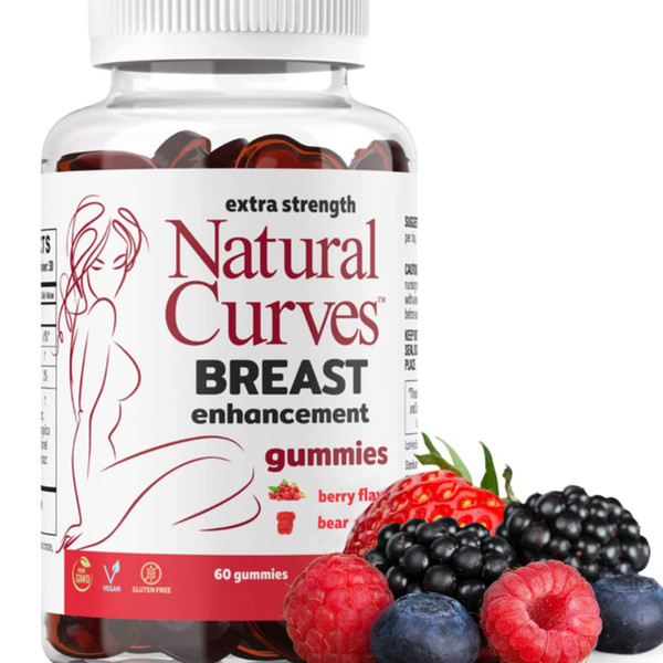 Natural Curves Breast Enhancement Gummies – Bust Firming & Lifting Support – Plant-Based Herbal Formula for Fuller, Perkier Breasts – Feminine Health Supplement – Made in USA – 60 Gummies