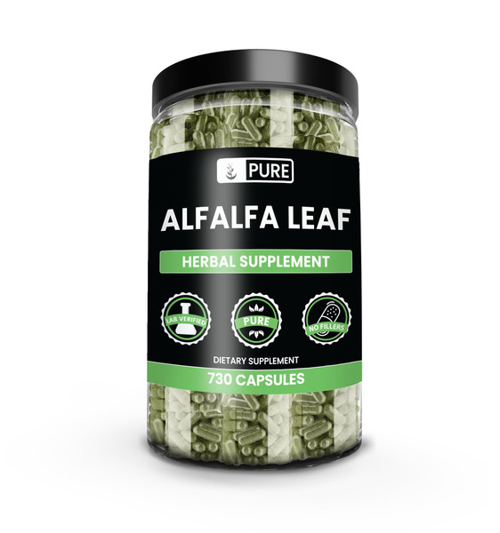 Pure Original Ingredients Alfalfa Leaf (730 Capsules) No Magnesium Or Rice Fillers, Always Pure, Lab Verified
