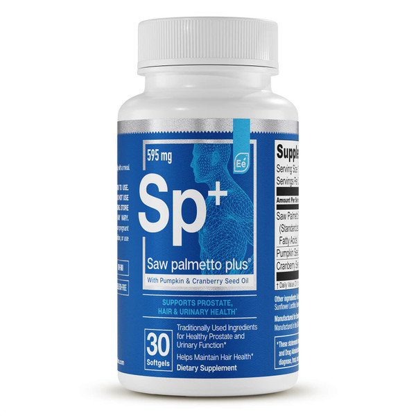 Essential Elements Saw Palmetto Plus - Promotes Bladder & Urinary Health - Prostate Support Supplement for Men with Pumpkin & Cranberry Seed Oil - 30 Count - 30 Servings