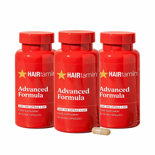 HAIRtamin Hair Vitamins with Biotin, Vegan Capsules, 3 Month Supply