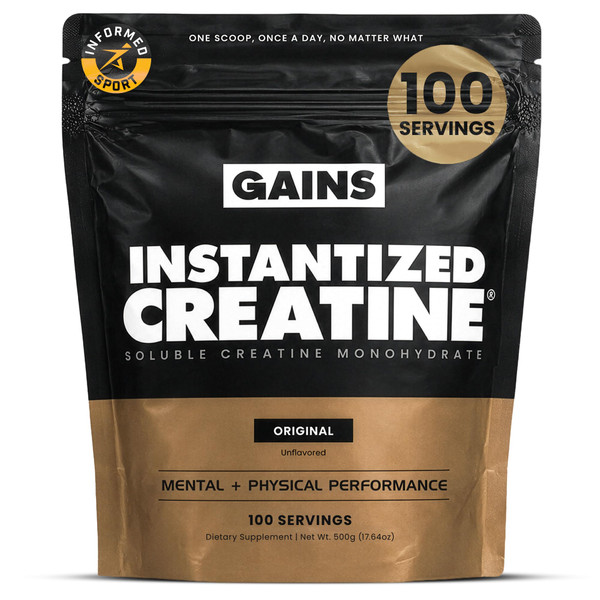 Gains in Bulk Instantized Creatine Monohydrate, Unflavored, 100 Servings