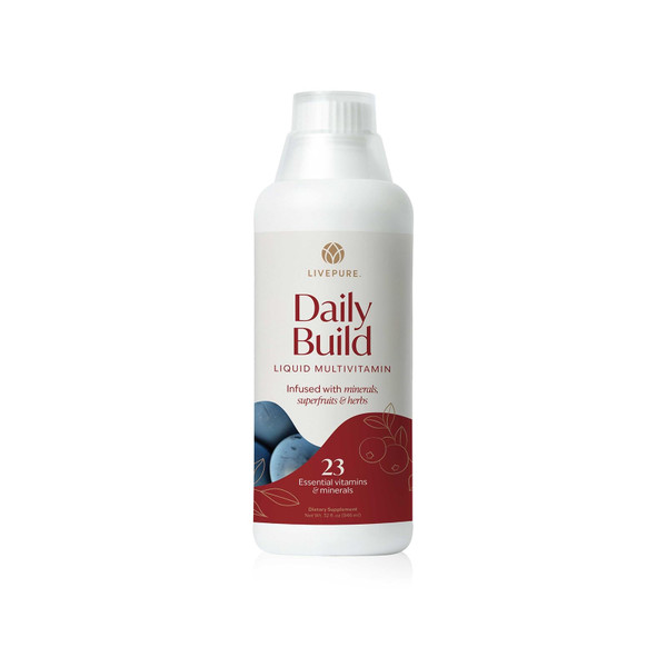 PURE Daily Build Liquid Multivitamin & Mineral/Herbal Supplement | 32 Fl Oz