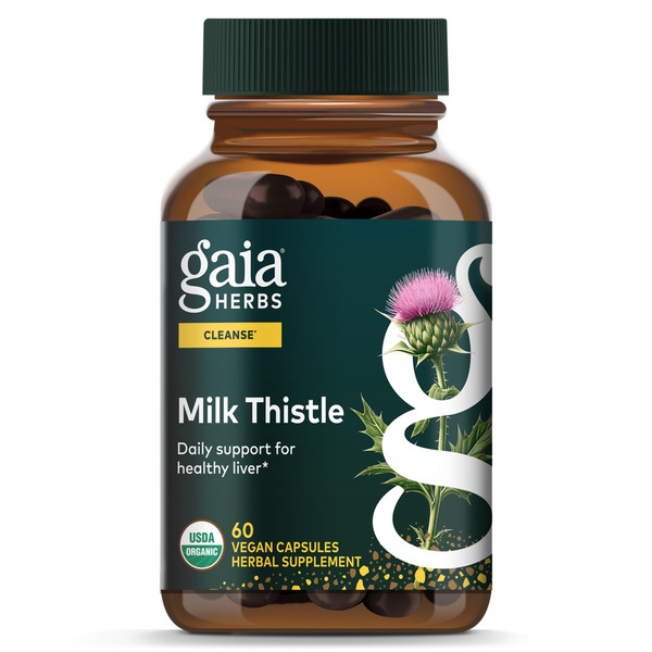 Gaia Herbs Milk Thistle, 60 Vegan Capsules, 20 Servings