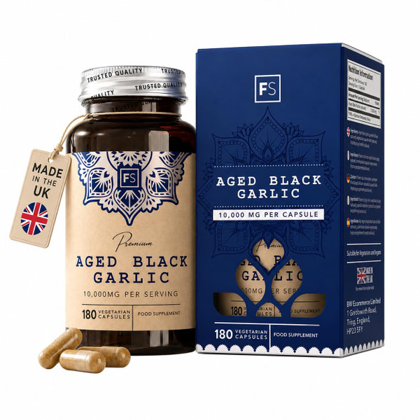 FS Aged Black Garlic Extract, 180 Capsules, 10,000mg High Strength
