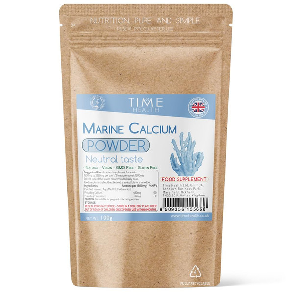 Marine Calcium & Trace Minerals - AquaMin® Neutral Powder - 100g - UK Made
