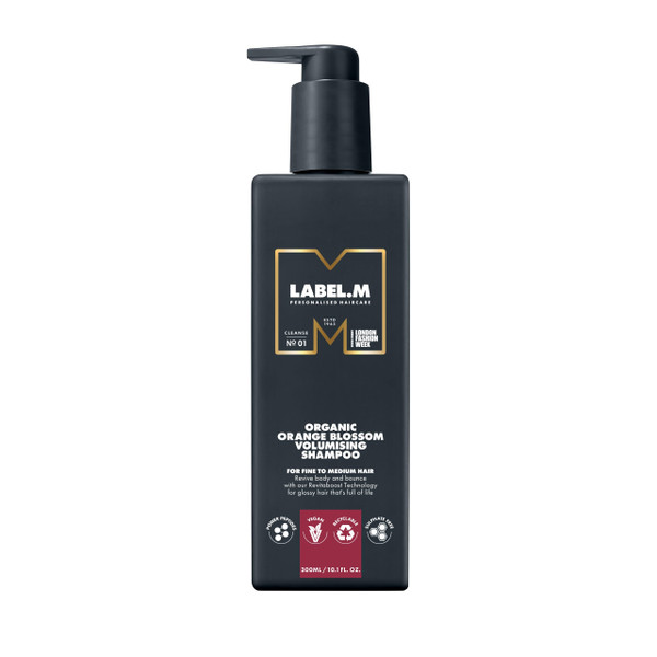 LABEL.M Organic Orange Blossom Volumising Shampoo 300ml – With Recyclable Pump