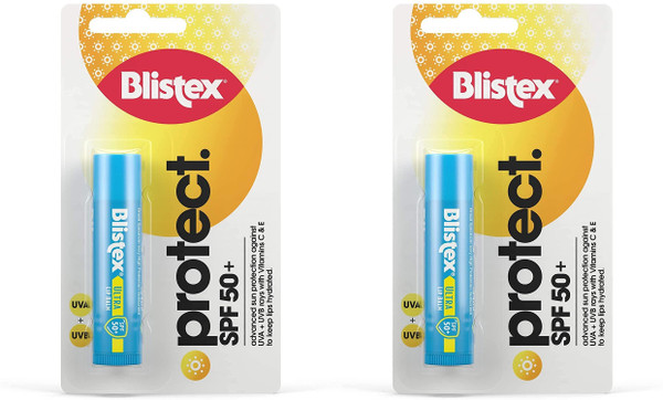 Blistex Ultra Lip Balm with SPF 50 Plus Lip Protection from UVA and UVB Rays, 4.25 g (2 Pack)