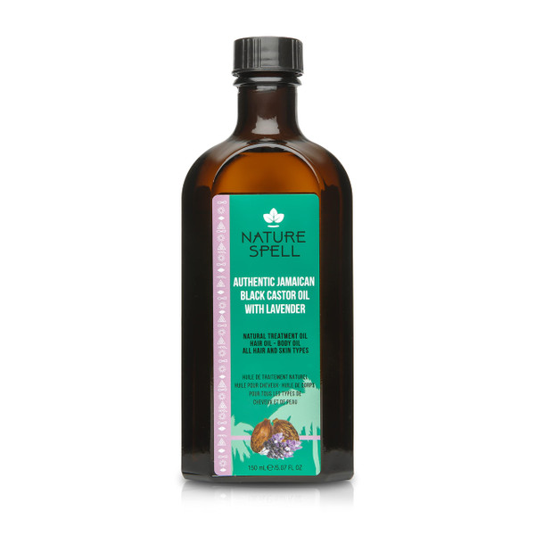 Nature Spell Jamaican Black Castor and Lavender Oil Blend for Hair and Scalp, Pre-Diluted Oil to Strengthen Roots and Smooth Strands, For All Hair Types, Vegan, 150ml
