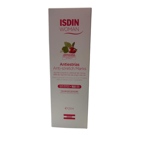 ISDIN WOMAN Anti-stretch marks cream (250ml) | Recommended to help prevent and diminish stretch marks