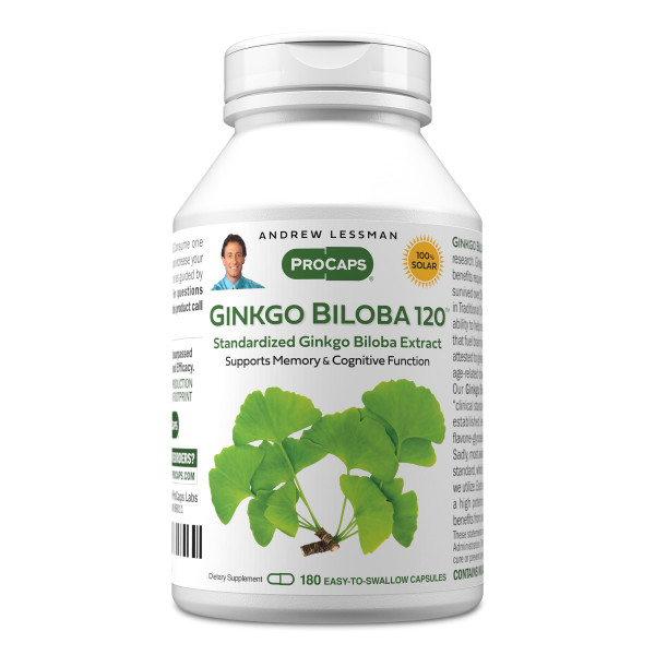 ANDREW LESSMAN ProCaps Ginkgo Biloba 120 mg, 180 Capsules