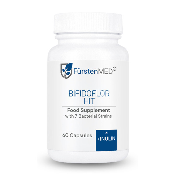 FürstenMED Bifidoflor HIT – Low Histamine Probiotic for Histamine Intolerance, Sensitive Gut & Digestive Health, 7-Strain Lactobacillus & Bifidobacterium, 15.6B CFU, Vegan, 60 Delayed-Release Capsules