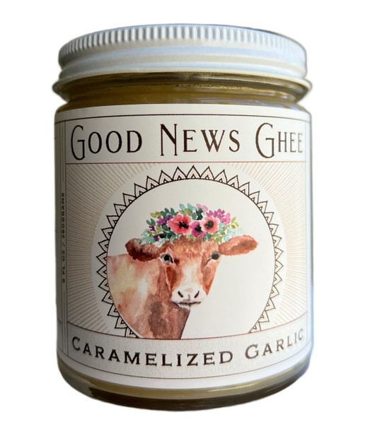 Good News Ghee Caramelized Garlic Blend Grass Fed High Vitamin Butter Oil