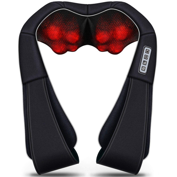 VIKTOR JURGEN Christmas Women Men Gifts, Shiatsu Neck and Shoulder Massager with Heat Deep Tissue Kneading Sports Recovery Massagers for Back, Relaxation Gift for Dad, Mom, Husband, Wife, Him, Her
