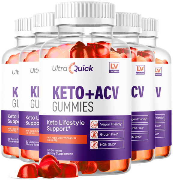 LIVORKA (5 Pack) Ultra Quick Keto ACV Gummies, UltraQuick KetoACVGummies 1050MG, UltraQuickKeto Plus ACV Gummys Support, UltraQuickKeto, UltraQuickKetoPlus Gummy, 300 Gummies for 5 Months