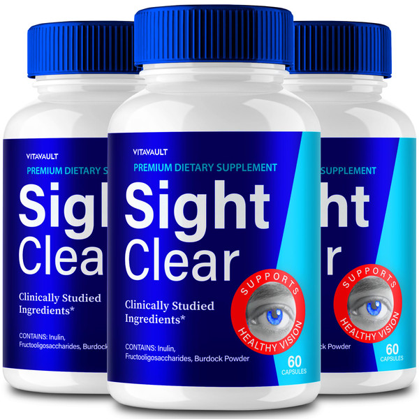 Vitavault (3 Pack) Sight Clear Eye Supplement Capsules, Sight Clear Pills - Maximum Strength, SightClear Supplement for Vision Vitamin (180 Capsules)