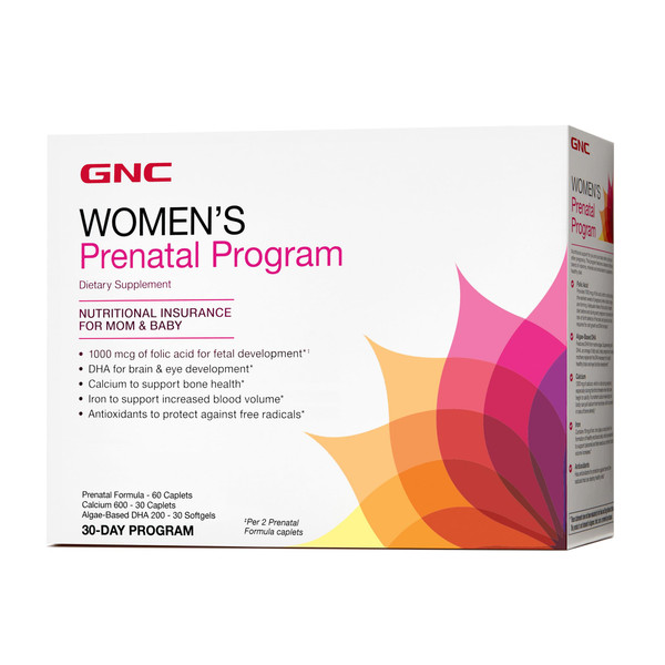 GNC Women's Prenatal Program, Daily Supplement System, 30 Packs