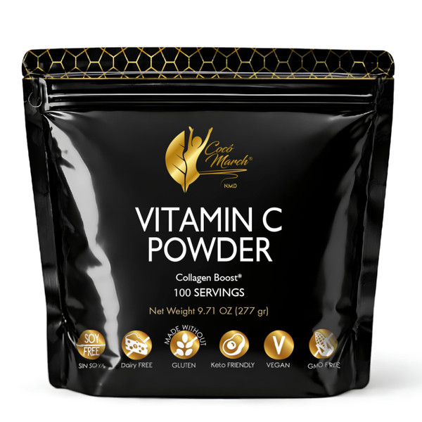 Cocó March N.M.D Vitamin C Powder 1000mg - Zinc & Quercetin Supplement