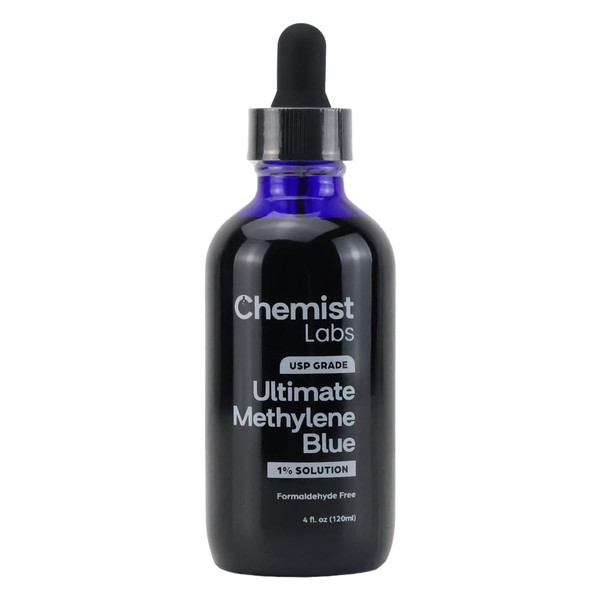 Chemist Labs Methylene Blue Drops 1%, 4oz Liquid Solution
