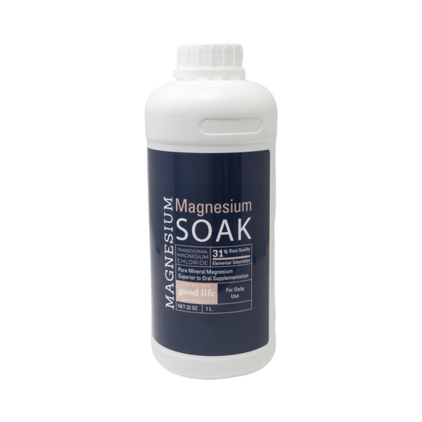 Living the Good Life Naturally Magnesium Soak Liquid Foot Bath 32 oz