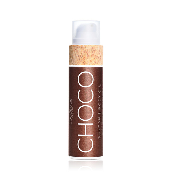 COCOSOLIS CHOCO Suntan & Body Oil XL - Organic Tanning Oil - Deep Chocolate Tan - Tanning Lotion Accelerator for Indoor and Outdoor Tanning Beds (6.76)