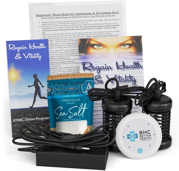 Ionic Foot Bath Detox Machine - Foot Spa Bath for Home Use - Free Regain Health & Vitality Booklet & Brochure (03 Refill Kit No Basin for Home)