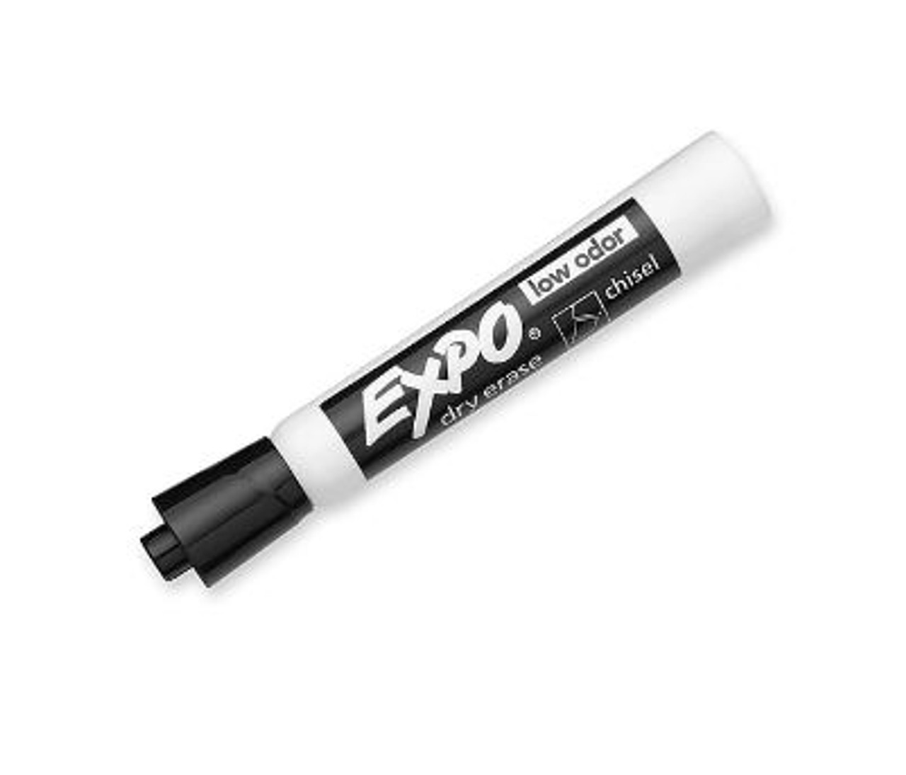 Emraw Black Chisel Tip Jumbo Permanent Marker Dry Erase Low Odor Whiteboard  Comfortable Grip Office Markers for Paper and Plastic Mini Sharpie Pens  Pack of 2 