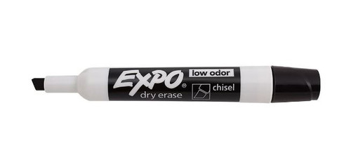 EXPO Low-Odor Dry-Erase Marker, Broad Chisel Tip, Assorted Colors (1  Marker) - WRIGO