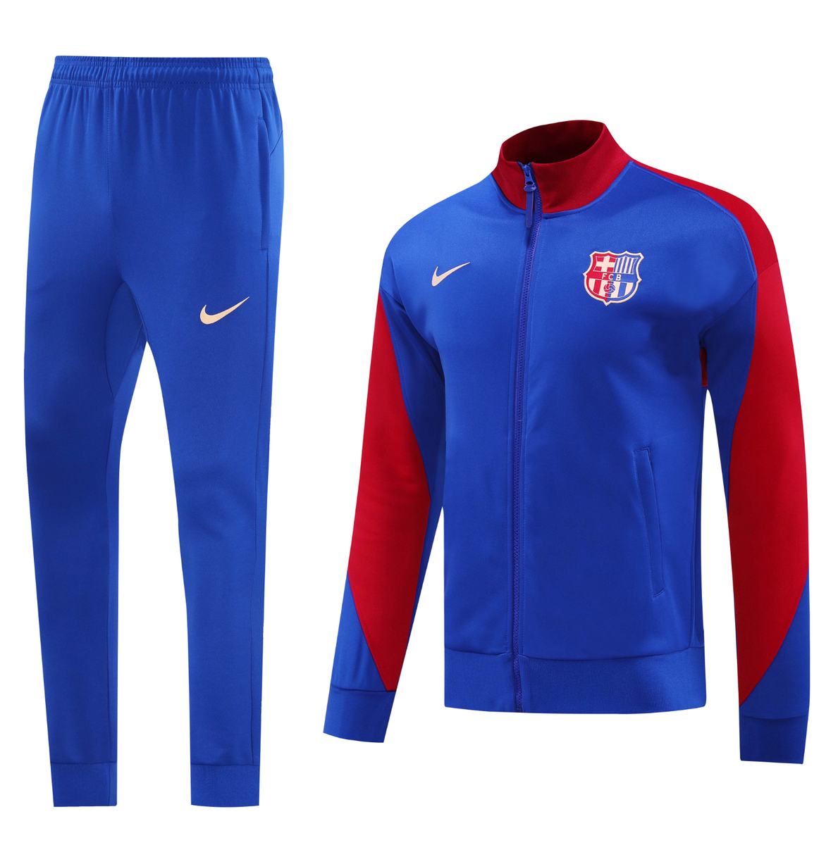 Barcelona 24/25 Men's Blue Long Zip Jacket