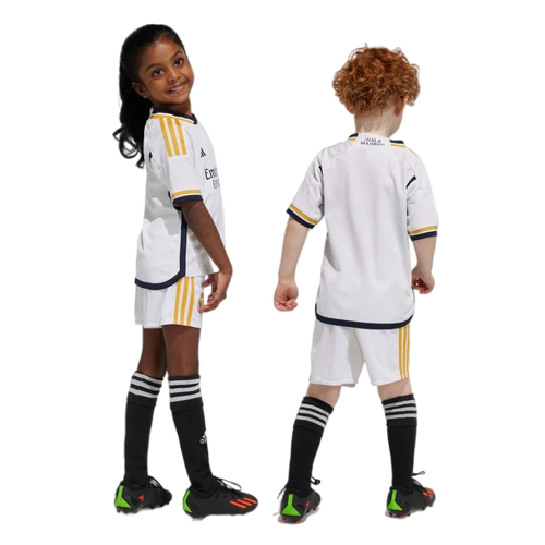 Real Madrid 23/24 Kid's Home Shirt and Shorts