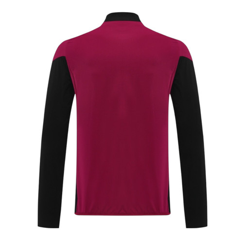 AS Roma 25/26 Men's Red Long Zip Windbreaker