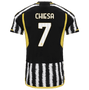 CHIESA #7 Juventus 23/24 Authentic Men's Home Shirt