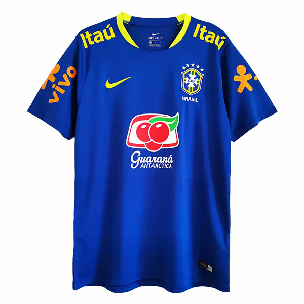Brazil 20/21 Men's Blue Training Retro Shirt