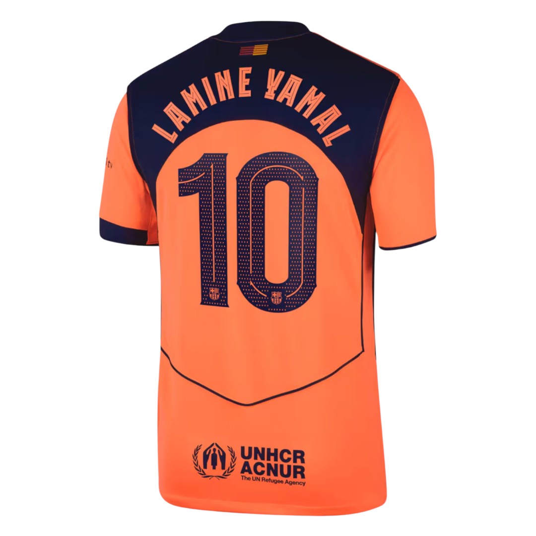LAMINE YAMAL #10 Barcelona 25/26 Stadium Men's Third Shirt - La Liga Font