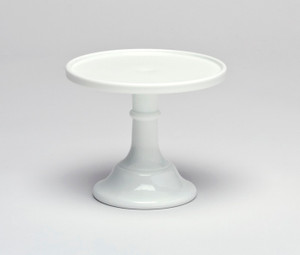 Mosser Glass Cake or Cupcake Stand Milk White 6 inch