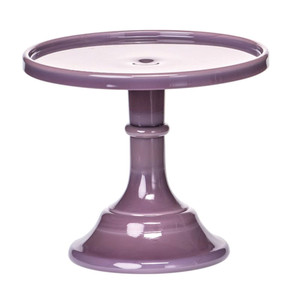 Mosser Glass Vintage Style Cake or cupcake stand in Eggplant color 6 inch Mosser Glass Vintage Style Cake or cupcake stand in Eggplant color 6 inch