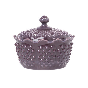Mosser Glass Gigi Hobnail Butter Tub in eggplant Mosser Glass Gigi Hobnail Butter Tub in eggplant