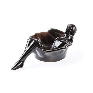 Mosser Glass Bathing Beauty Black Soap Dish Mosser Glass Bathing Beauty Black Soap Dish