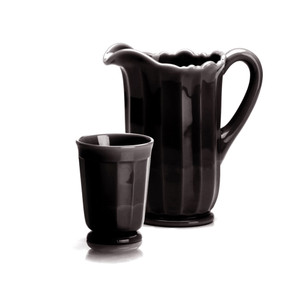 Mosser Glass Panel Collection Black Raspberry Tumbler..shown with pitcher which is sold separately. Mosser Glass Panel Collection Black Raspberry Tumbler..shown with pitcher which is sold separately.