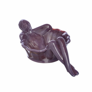 Mosser Glass USA Bathing Beauty Soap Dish Eggplant Purple Mosser Glass USA Bathing Beauty Soap Dish Eggplant Purple