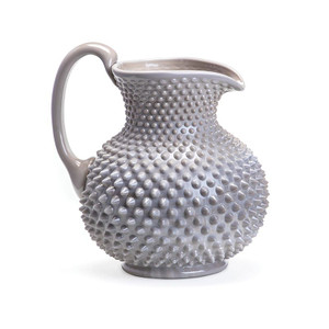 Mosser Glass USA Gigi Hobnail Pitcher in Marble Gray Mosser Glass USA Gigi Hobnail Pitcher in Marble Gray