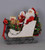 Lighted White Sled Santa