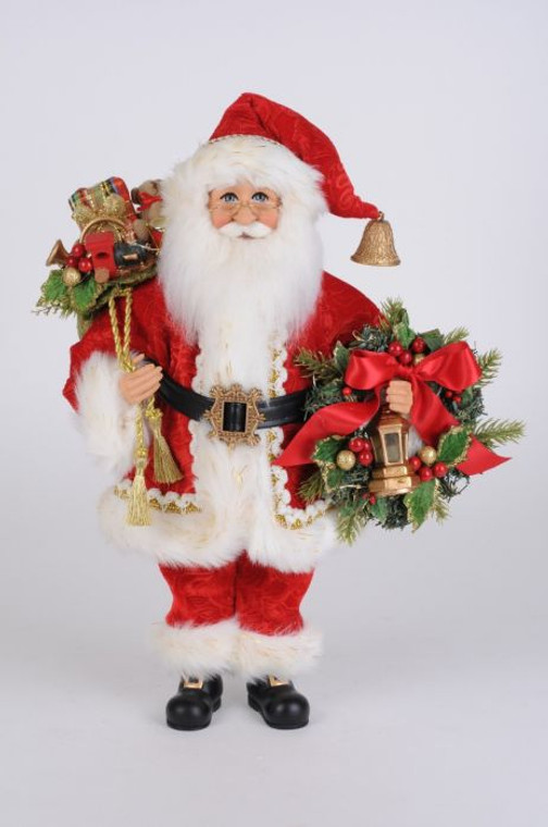 Karen Didion The Lighted Berry Wreath Santa