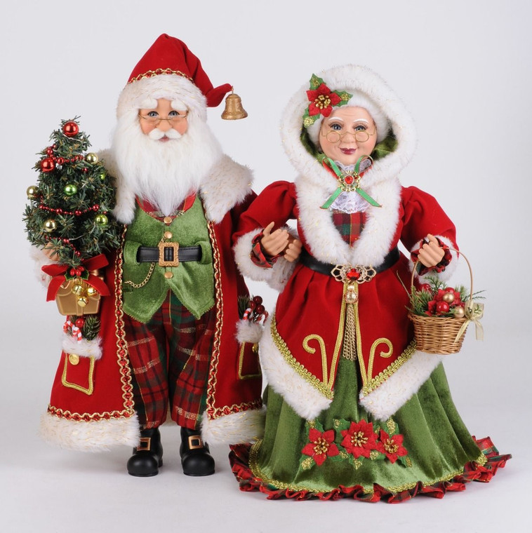 Karen Didion Lighted Strolling Mr and Mrs Claus